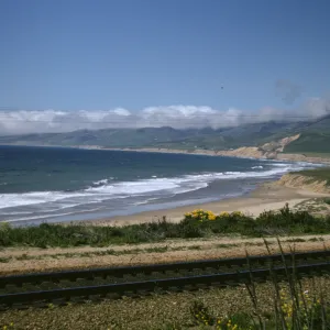 coastal railroad, Jalama Beach Park, looking north