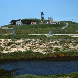 Point Conception toward west, service buildings