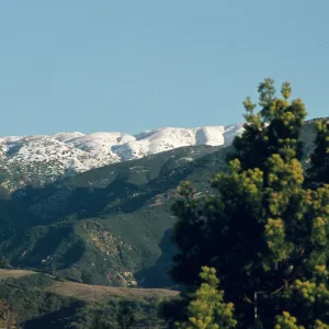 snow on the Santa Ynez Mountains, from Rancho Santa Barbara
