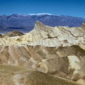 Manley Beacon from Zabriskie Point, folded golden hills