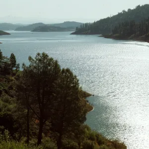 Lake Shasta, looking down from Pit River Bridge