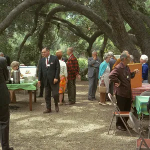 Men's Garden Club, luncheon under the oaks, 1969
