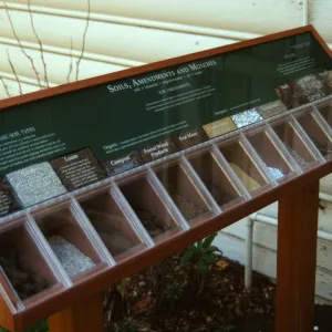 'Soils, Amendments and Mulches', at the Home Demonstration Garden