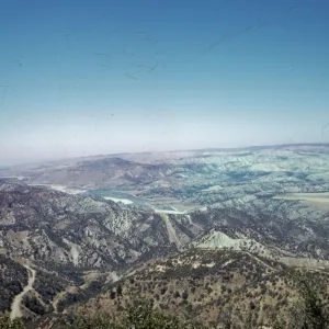 looking north from Reyes Ridge Road to Highway 33, Cuyama River Wash