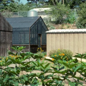 Hort Unit, lath houses and metal sheds, test plot, Dara Walk & Porter Trail