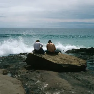 SLT(Steve Timbrook), CK(Caroline Kuizenga), So. of sandspit, San Nicolas Island