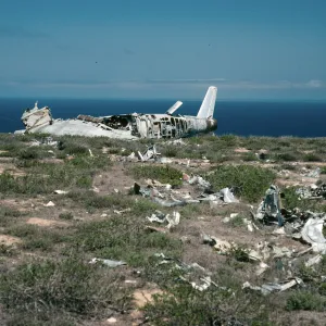 Airplane wreck, northeast end of airfield, San Nicolas Island