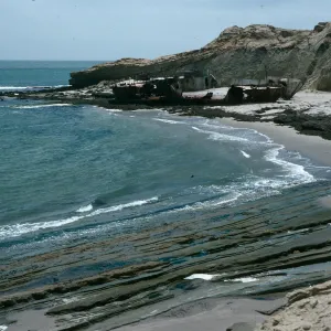 YFU-5 wreck, No. range marker, San Nicolas Island