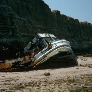 wreck of Pleides (Long Beach), below Orr's Camp, Santa Rosa Isl.