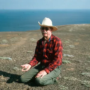 Buster Hyder, gravel at Arch Point, Santa Barbara Island