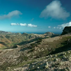 looking southeast from Ragged Mtn., Santa Cruz Island