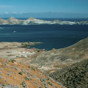 Southeast side, view of East San Benito Island, West San Benito Island