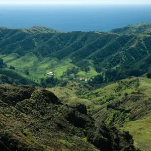 Santa Cruz Island, Stanton Ranch, from hike to Peak 1848 East
