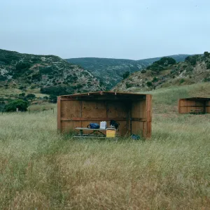 Santa Rosa Island, windshelters, campground Water Canyon