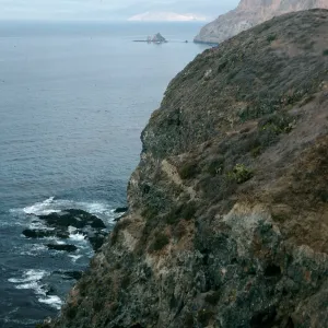 Middle Anacapa Island, offshore slopes, view of West Anacapa Island