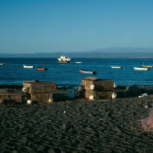 San Martin Island, beach at village, Hasslers Cove