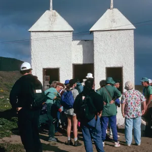 West San Benito Island, chapel, village