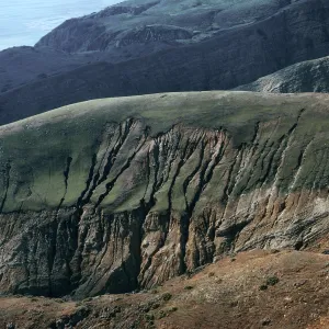 erosion/Southeast end, East of Montañon Canyon, looking West, Santa Cruz Island