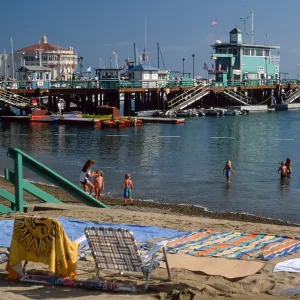 pier & beach at Avalon, Catalina Island
