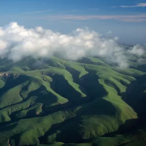 clouds over Santa Rosa Island peaks, North side