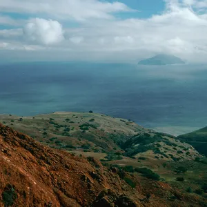 view of Anacapa Island, Southeast side, at Yellow Banks, Santa Cruz Island