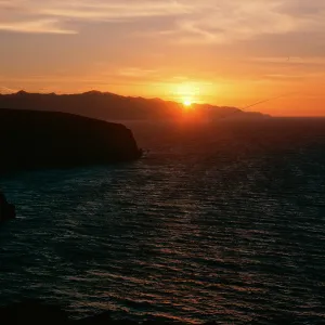 sunset, from Canyon Point, Santa Cruz Island
