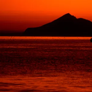 sunrise over Anacapa Island from Smugglers Beach, Santa Cruz Island