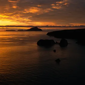 sunrise over Anacapa Island & Scorpion Bay, Santa Cruz Island
