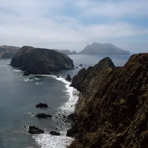 view of West Anacapa & Middle Anacapa from Inspiration Point, East Anacapa Island
