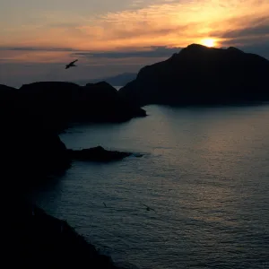 sunset over West Anacapa, from Middle Anacapa Island