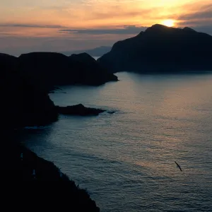 sunset over West Anacapa, from Middle Anacapa,