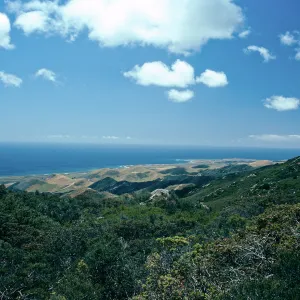 Cresta Road, looking toward Point Conception, Hollister Ranch, Santa Barbara County