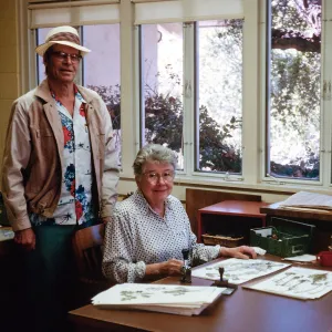 Clif & jean, mounting 88,000th specimen, Eriodictylon tomentosum