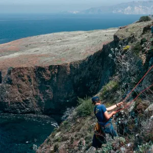 Steve McCabe, bluffs at Platt’s Harbor, Santa Cruz Island