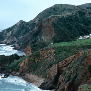 General Motors facility at Valley Anchorage- looking West, Santa Cruz Island