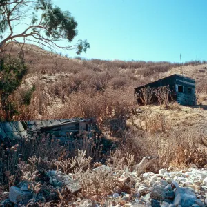 fishing shacks, West end of China Harbor, Santa Cruz Island