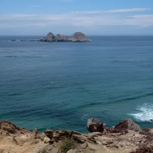 view of Castle Rock, Northwest end, San Miguel Island