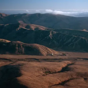 Christy barn from plane, Santa Cruz Island