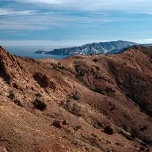 China Harbor from ridge, West of Peak 2021, Santa Cruz Island
