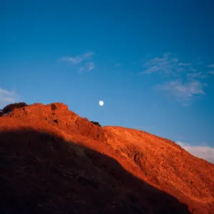 moon over Picacho Diablo, Santa Cruz Island