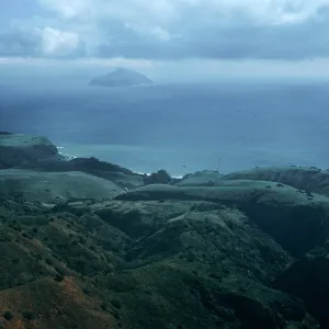 view of Smugglers Cove & Anacapa Island, Santa Cruz Island
