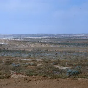 22/ looking Southeast from Theodolite Station at 616 feet Benchmark, looking South from Thousand Springs turnoff, 65-204 & SN-121