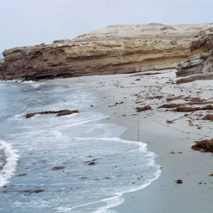 beach & sea cliffs, near Tender Beach, 66-17 & SN-273