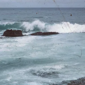 wave striking reef, 66-46 & SN-302