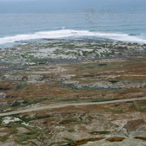 sand dunes & Marine Beach & of Army Camp Beach, from road, 66-90 & SN-346