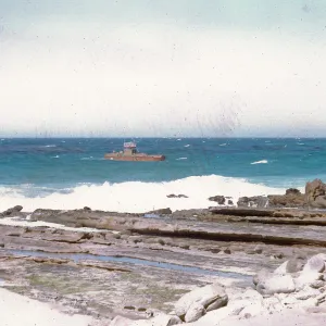barge off reef, 66-163 & SN-419
