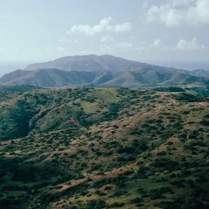 view of Orizaba Peak area from air, Santa Catalina Island