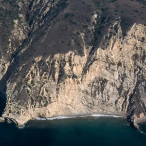 bluffs. East of navy base, Santa Cruz Island