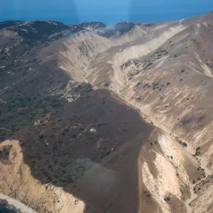 The Nature Conservancy/National Park Service boundary, Santa Cruz Island