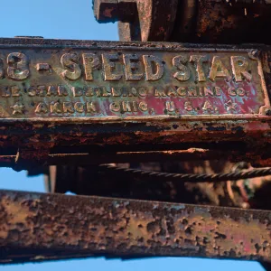 portable drilling rig, old oil well site, East side, Santa Cruz Island